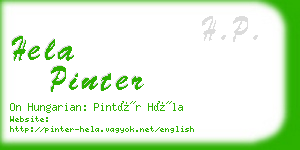 hela pinter business card